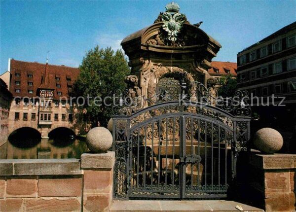 Nuernberg Heilig Geist Spital Museumsbrücke Denkm