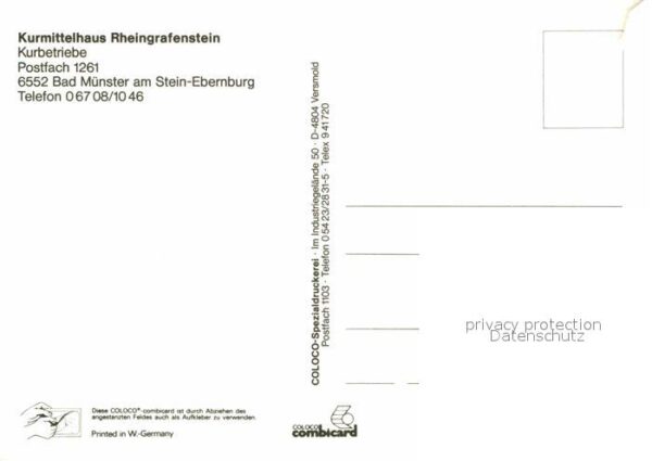 Bad Muenster Stein Ebernburg Kurmittelhaus Rheingrafenstein Felsen – Bild 2