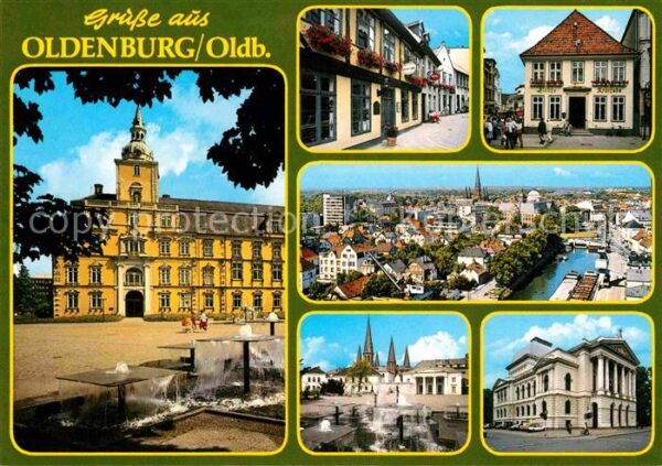 Oldenburg Niedersachsen Schloss Wasserspiele Altstadt Gebäude