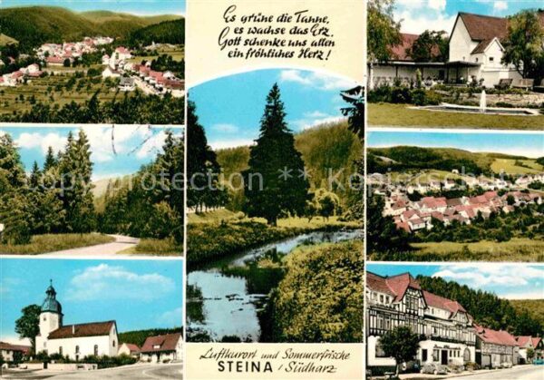 Steina Suedharz Ortsansichten Kirche Partie am Bach Luf