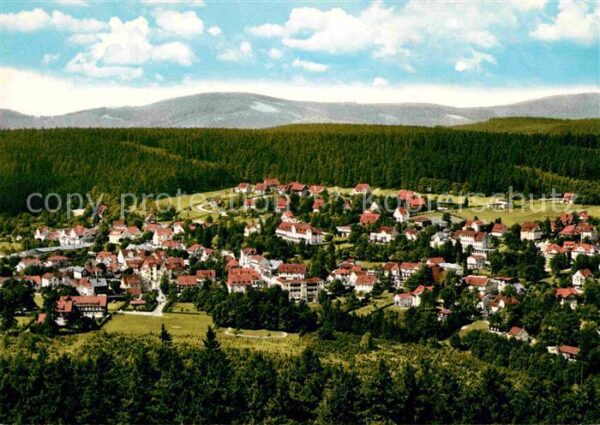 Hahnenklee-Bockswiese Harz Panorama Blick vom Bocksberg Kurort Win