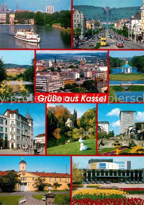 Kassel Teilansichten Ausflugsdampfer Park Teic
