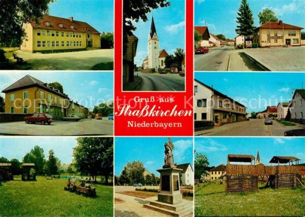 Strasskirchen Donau Teilansichten Gebäude Kirche Denkmal