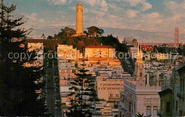 San Francisco California Historic Telegraph Hill Famous Coit Tow