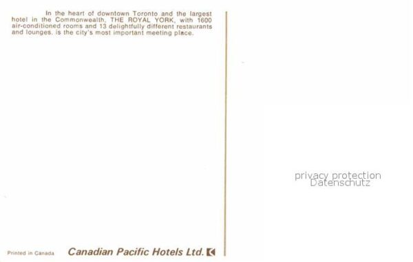 Toronto Canada Royal York – Bild 2