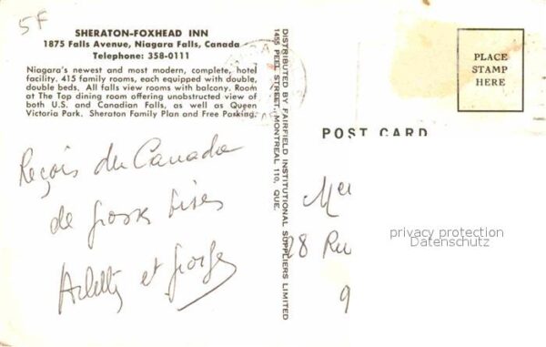 Niagara Falls Ontario Sheraton Foxhead Inn – Bild 2