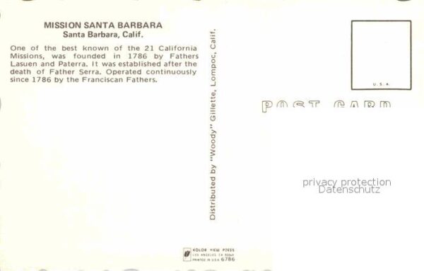 Santa Barbara California Mission Kirche – Bild 2