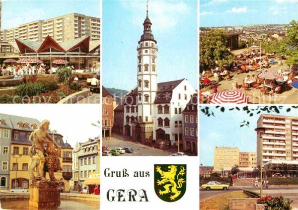Gera Cafe Rendezvous Rathaus Simsonbrunnen T