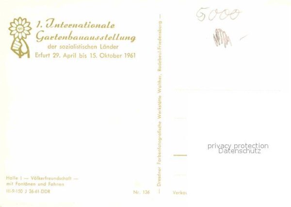 Erfurt Internationale Gartenbauausstellun Font – Bild 2
