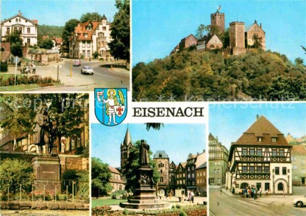Eisenach Thueringen Marienstraße Wartburg Bach Denkmal
