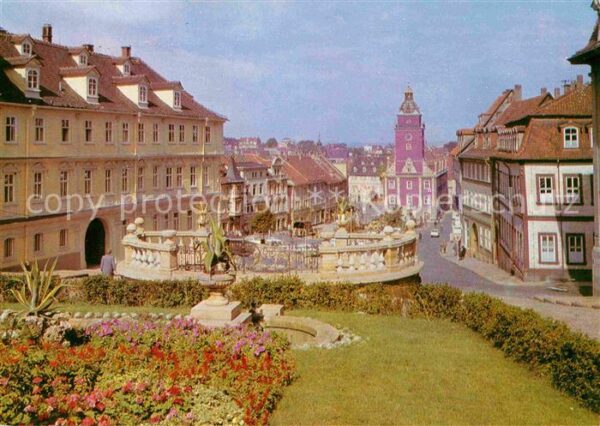 Gotha Thueringen Wasserkunst Hauptmarkt Rathaus