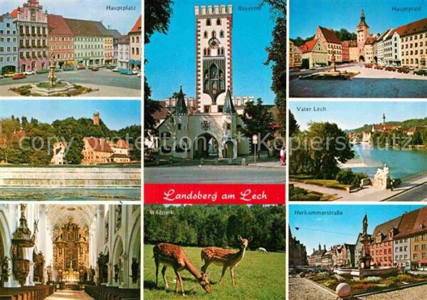 Landsberg Lech Vater Lech Hauptplatz Bayerrot Wildpark