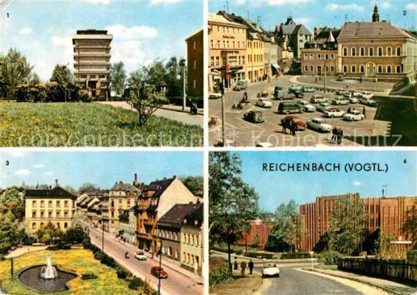 Reichenbach Vogtland Wasserturm Marktplatz Park des Friedens