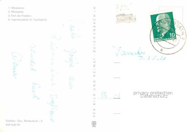 Reichenbach Vogtland Wasserturm Marktplatz Park des Friedens – Bild 2