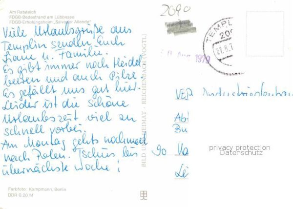 Templin Ratsteich FDGB Badestadt Lübbesee FDGB – Bild 2