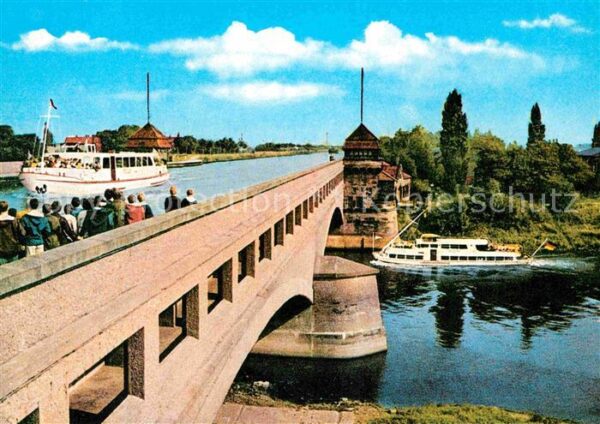 Minden Westfalen Wasserstraßenkreuz Brücke Mittellandkan