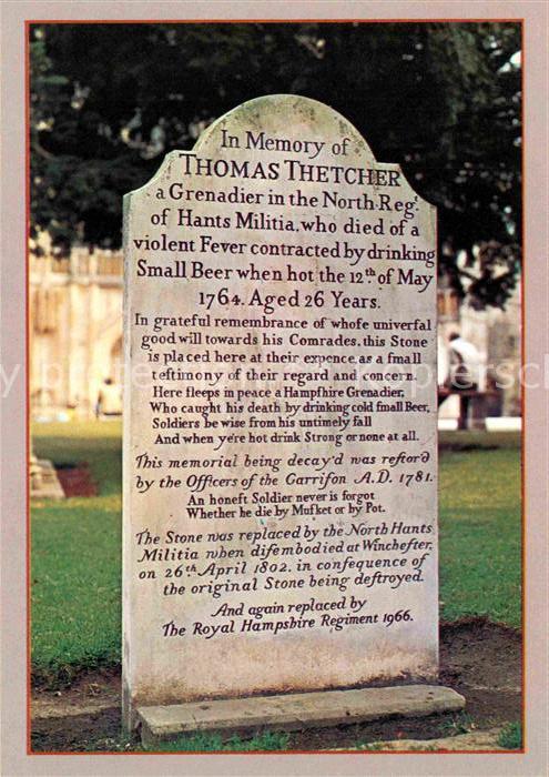 Winchester Cathedral Gedenkstein Thomas Thetcher