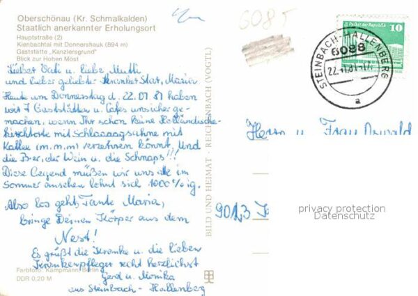 Oberschoenau Thueringen Hauptstraße Kienbachtal Donnershauk Gas – Bild 2