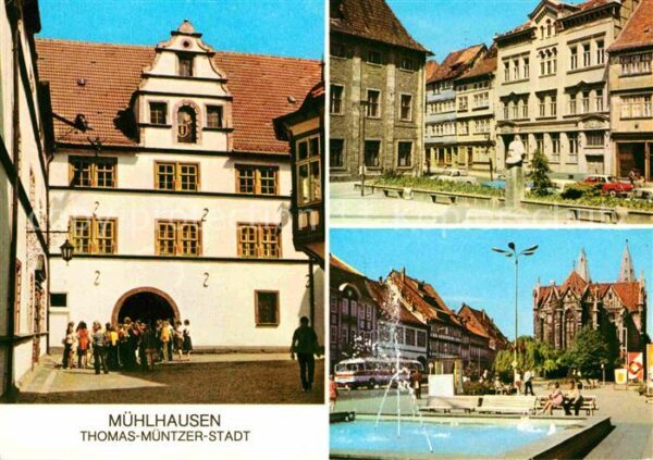 Muehlhausen Vogtland Rathaus Karl Marx Platz Wilhelm Pieck P
