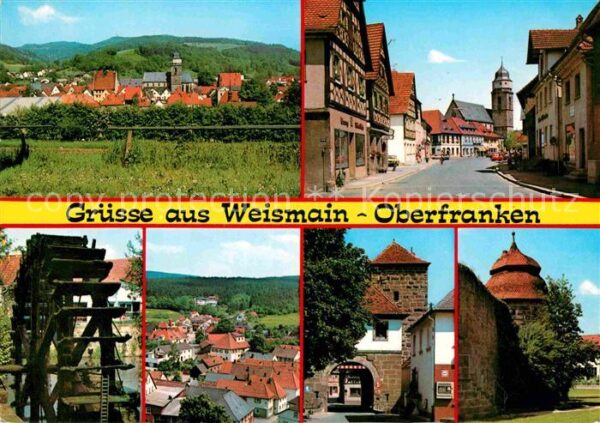 Weismain Panoramen Stadttor Mühlrad