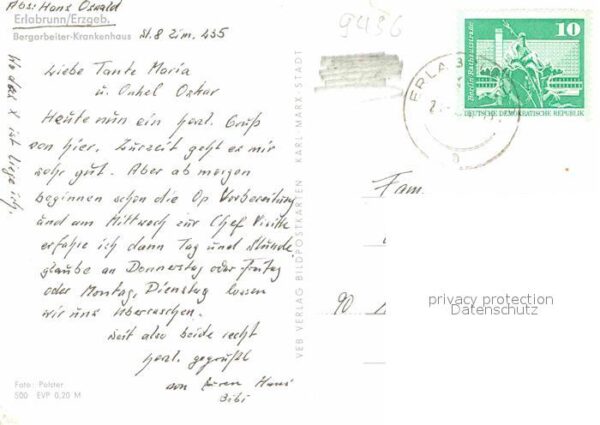 Erlabrunn Erzgebirge Bergarbeiter Krankenhaus – Bild 2