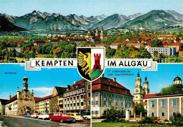 Kempten Allgaeu Rathaus Lorenzkirche Zumsteinhaus
