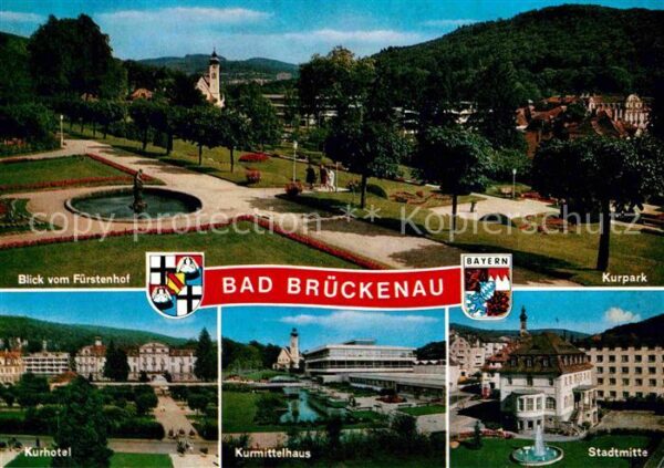 Bad Brueckenau Kurpark Kurhotel Kurmittelhaus Stadtmit