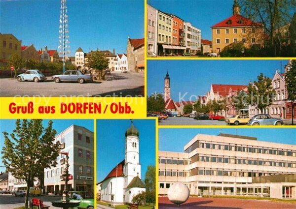 Dorfen Erding Maibaum Rathaus Marktplatz Kirche