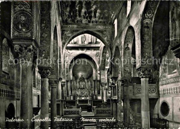 Palermo Sicilia Cappella Palatina Navata centrale