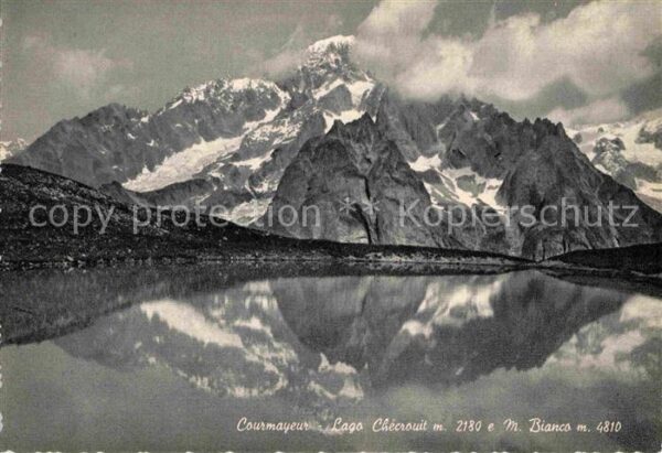 Courmayeur Lagoo Checrouit Monte Bianco