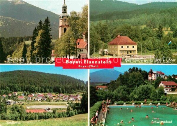 Bayerisch Eisenstein Pfarrkirche Grenzübergang BRD CSSR Sied