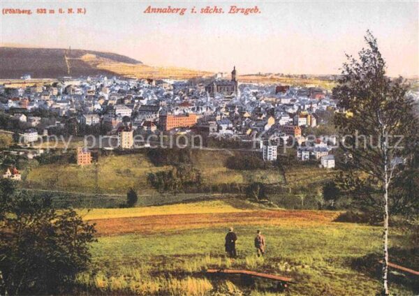 Annaberg-Buchholz Erzgebirge Pöhlberg Panorama