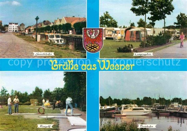 Weener Ems Gewerbehafen Campingplatz Minigolf Boot