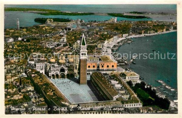 Venezia Venedig Piazza Bacino S. Marco Fliegeraufnahme