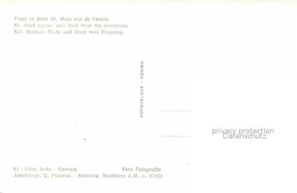 Venezia Venedig Piazza Bacino S. Marco Fliegeraufnahme – Bild 2