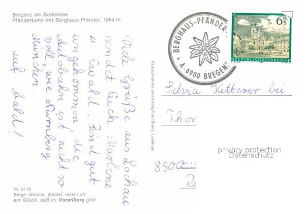 Bregenz Bodensee Luftseilbahn Berghaus Pfänder – Bild 2