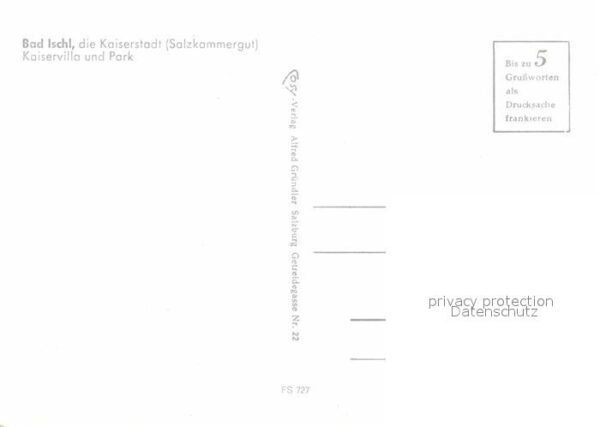 Bad Ischl Salzkammergut Kaiservilla Park – Bild 2