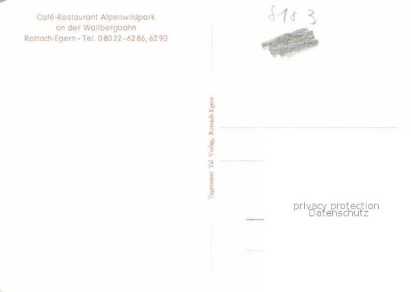 Rottach-Egern Cafe Restaurant Alpenwildpark – Bild 2