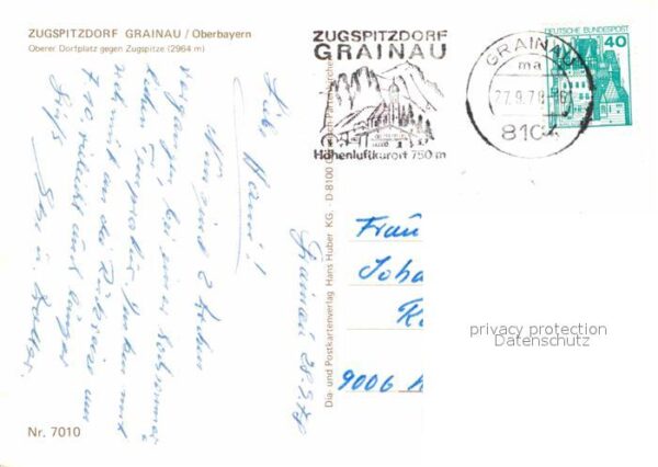 Grainau Oberer Dorfplatz Zugspitze – Bild 2