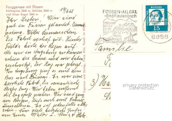 Fuessen Allgaeu Forggensee Köllespitze Schlicke Vilser – Bild 2