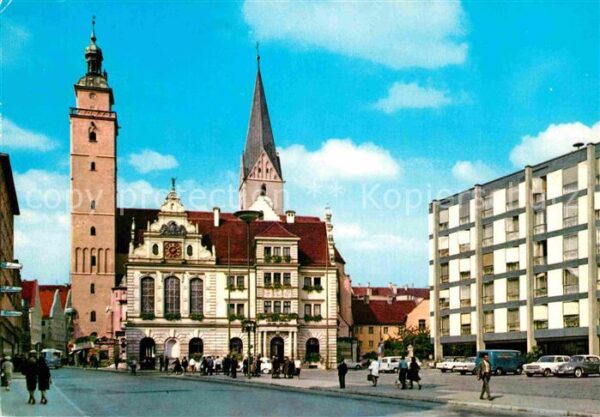 Ingolstadt Donau Rathausplatz Moritzkirche
