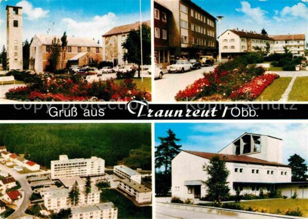 Traunreut Kirche Fliegeraufnahme