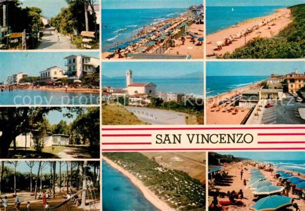 San Vincenzo Toscana Strand Fliegeraufnahme
