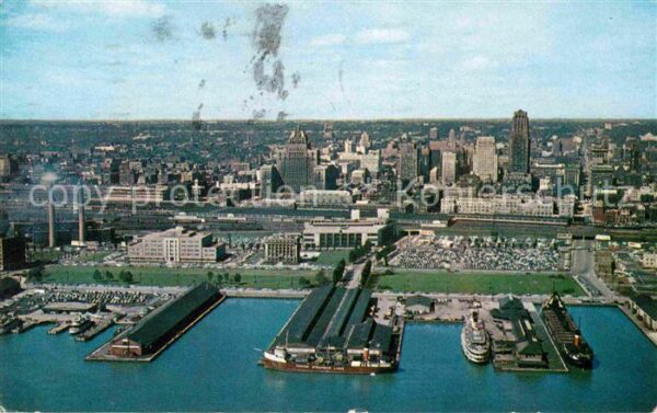 Toronto Canada Fliegeraufnahme Hafen und Skyline