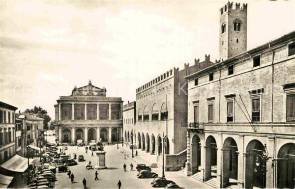 Rimini Piazza Cavour Teatro e Municipio