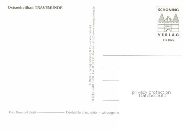 Travemuende Ostseebad Fliegeraufnahme mit Hafen und Strand – Bild 2