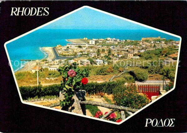 Rhodos Rhodes Aegaeis Panorama mit Strand