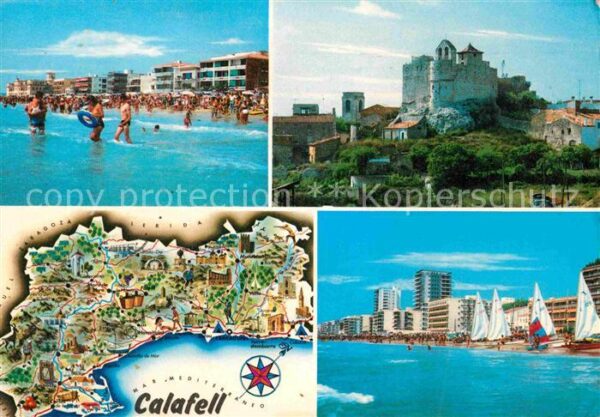 Calafell Tarragona Strand Burg Lageplan