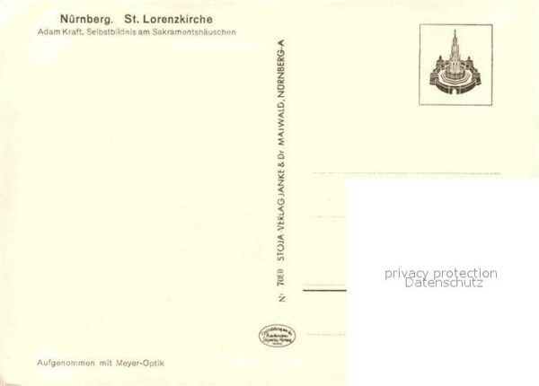 Nuernberg St. Lorenzkirche Adam Kraft Selbstbildn – Bild 2