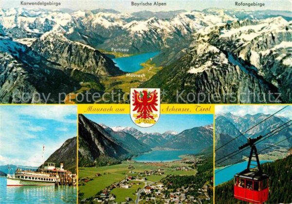 Maurach Achensee Fliegeraufnahme Seilbahn